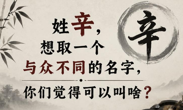 网友姓辛，想取一个与众不同的名字，你们觉得可以叫啥？ 