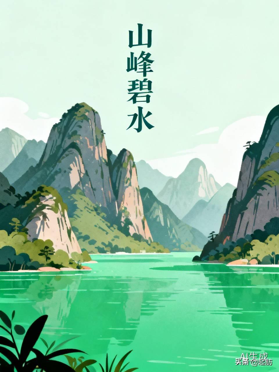 @豆包 山是山，峰是峰，山峰碧水