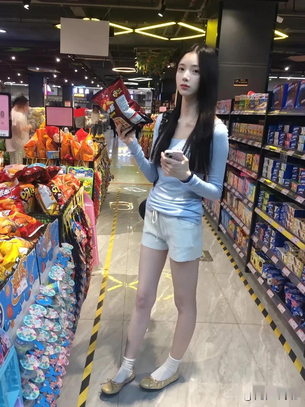 又苗条又白的小仙女来买零食了