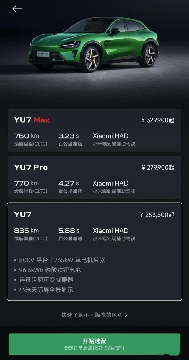 小米YU7于6月26日晚开启预定后火爆异常，3分钟大定突破20万台，1小时达28
