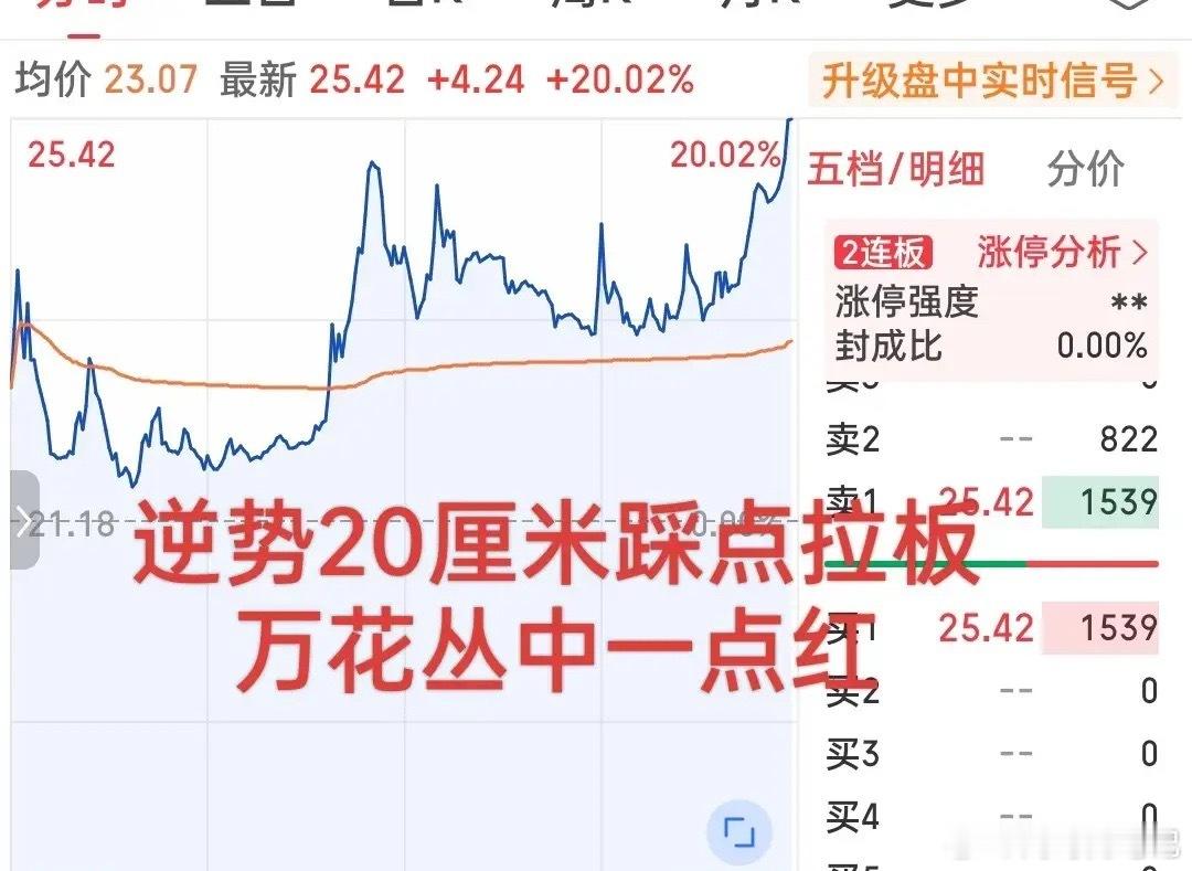 这种逆势暴涨才是真的强啊！尾盘踩点爆拉20厘米涨停，这只小票逆势成为今日午后市场