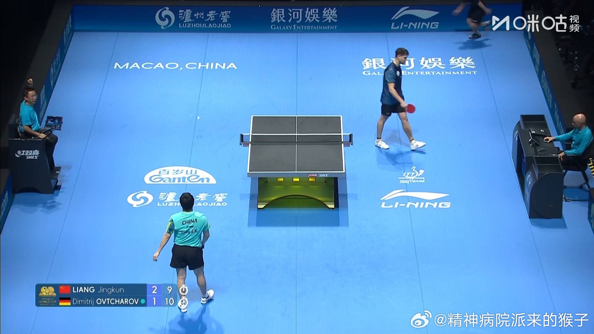 梁靖崑9比11奥恰洛夫大比分二比二 奥恰提前锁定出线名额了，大胖先打好决胜局吧 