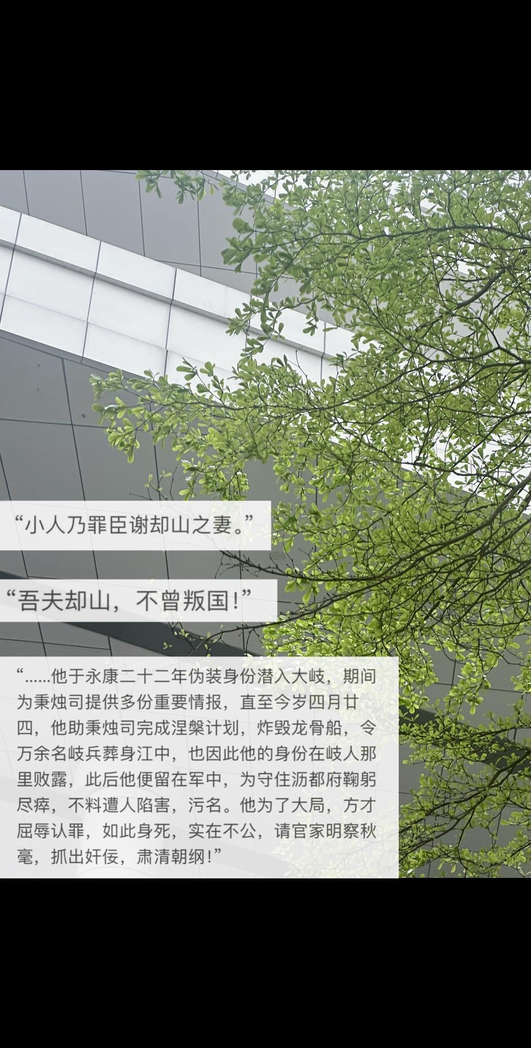 卧薪尝胆 背负骂名 谢却山 你可有悔