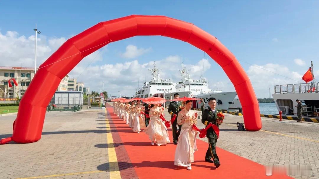 海警直属四局集体婚礼，两艘718型执法舰出镜 ​​​
