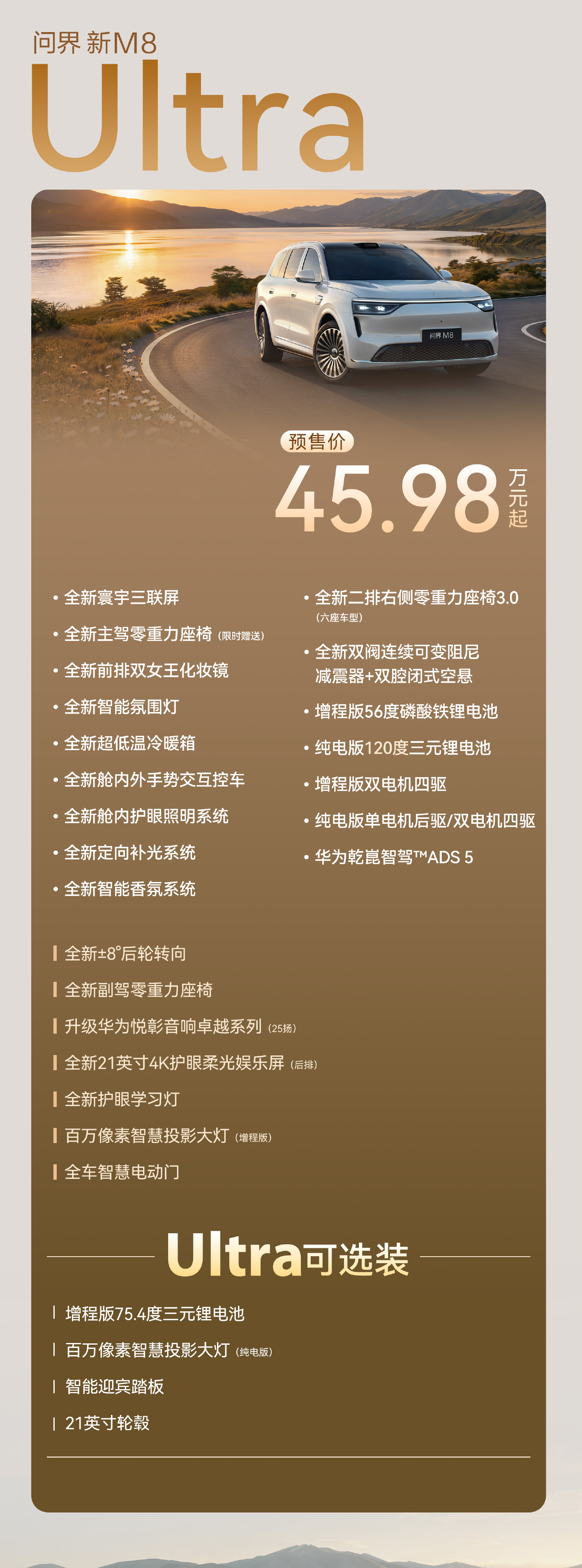 问界新M8开放配置选择了，大家觉得哪个配置性价比更高？[思考]个人推荐还是Max