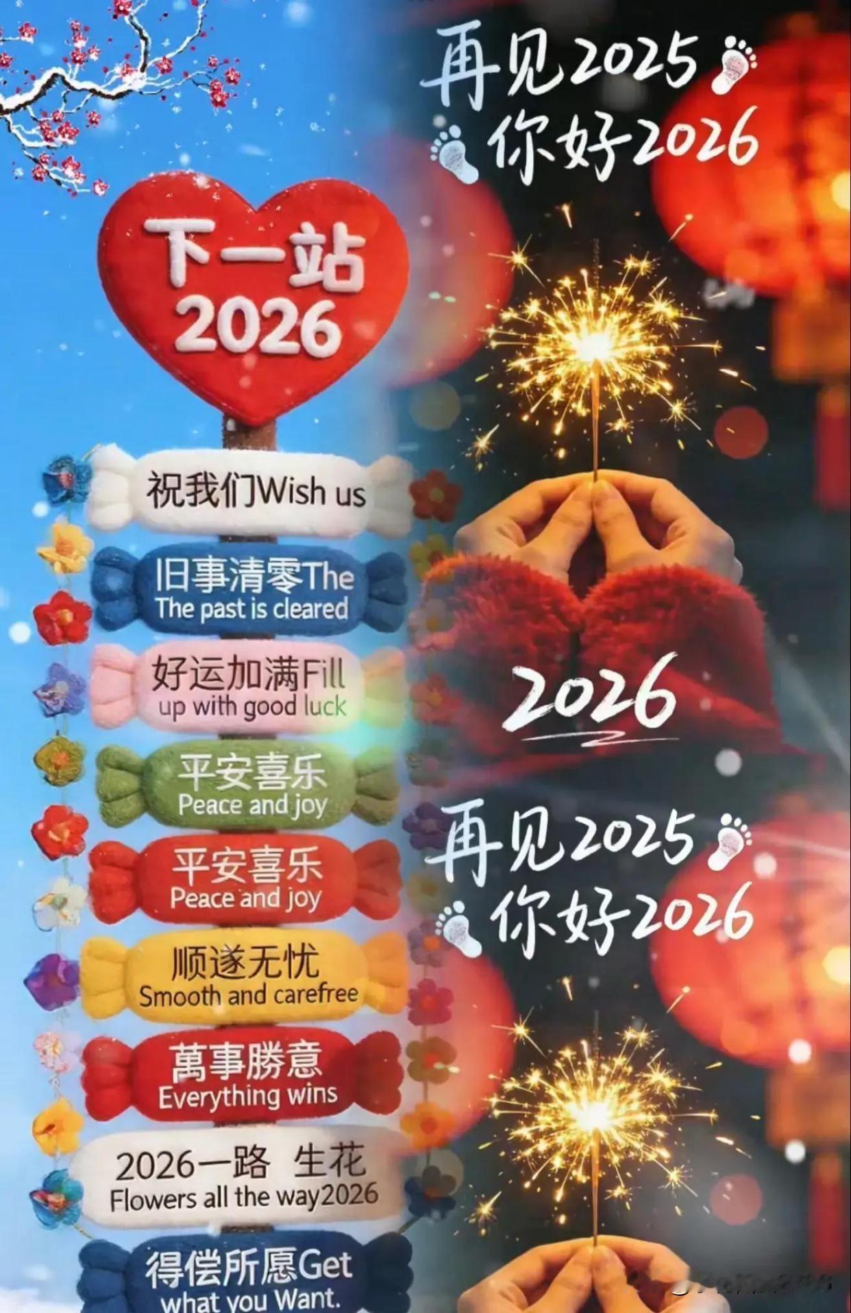挥手别2025，笑着迎2026，平安顺遂，万事胜意。序章开启，岁岁无忧。

《乙