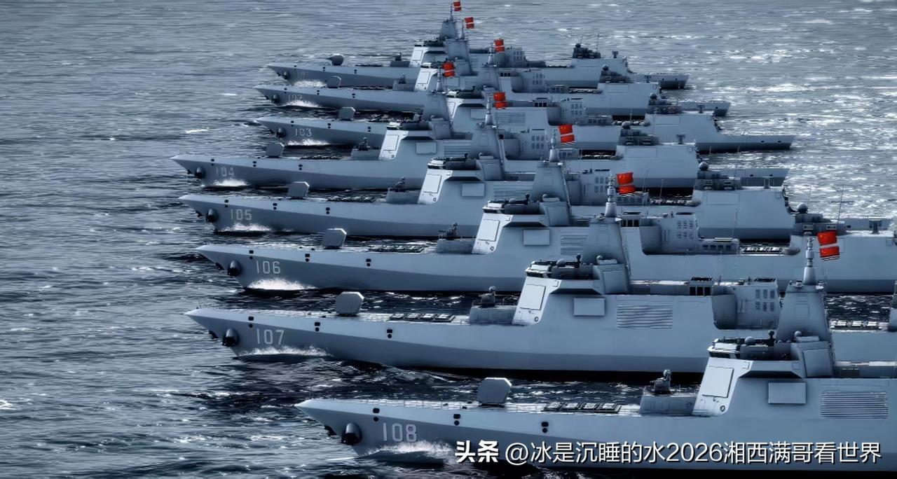 中国有句古话：“三十年河东，三十年河西。”
图一是中国海军8艘055级万吨大驱一