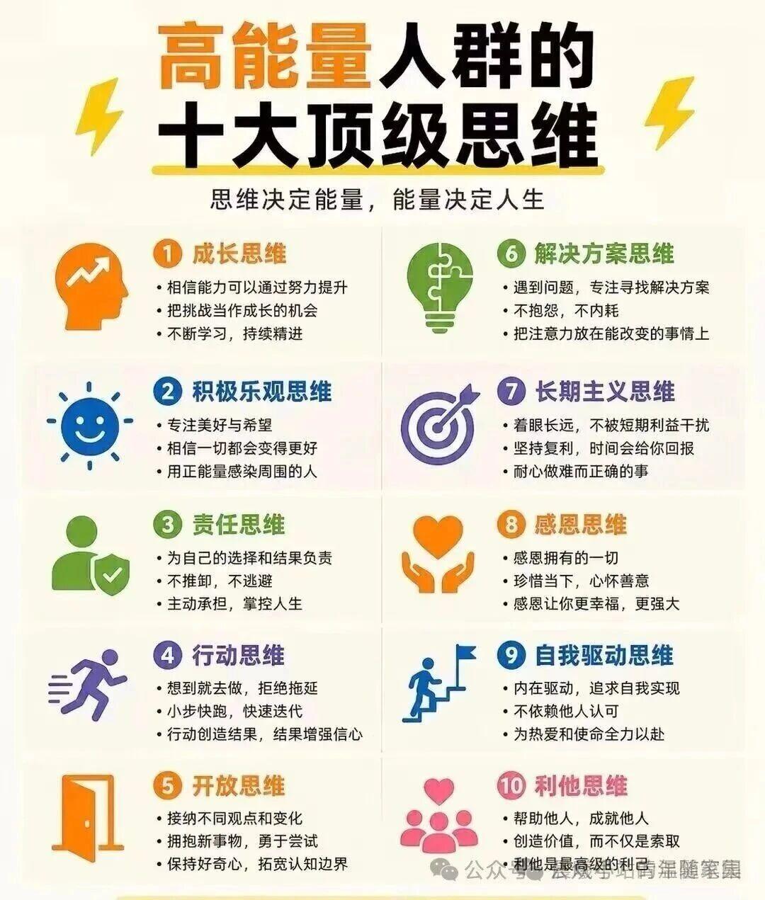 高能量人群的十大顶级思维