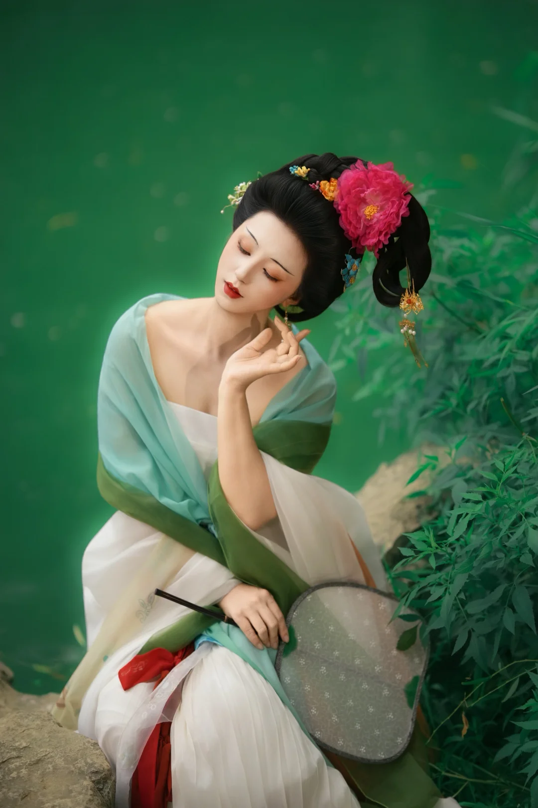 国色芳华 唐代簪花仕女走出了画卷 复原唐风