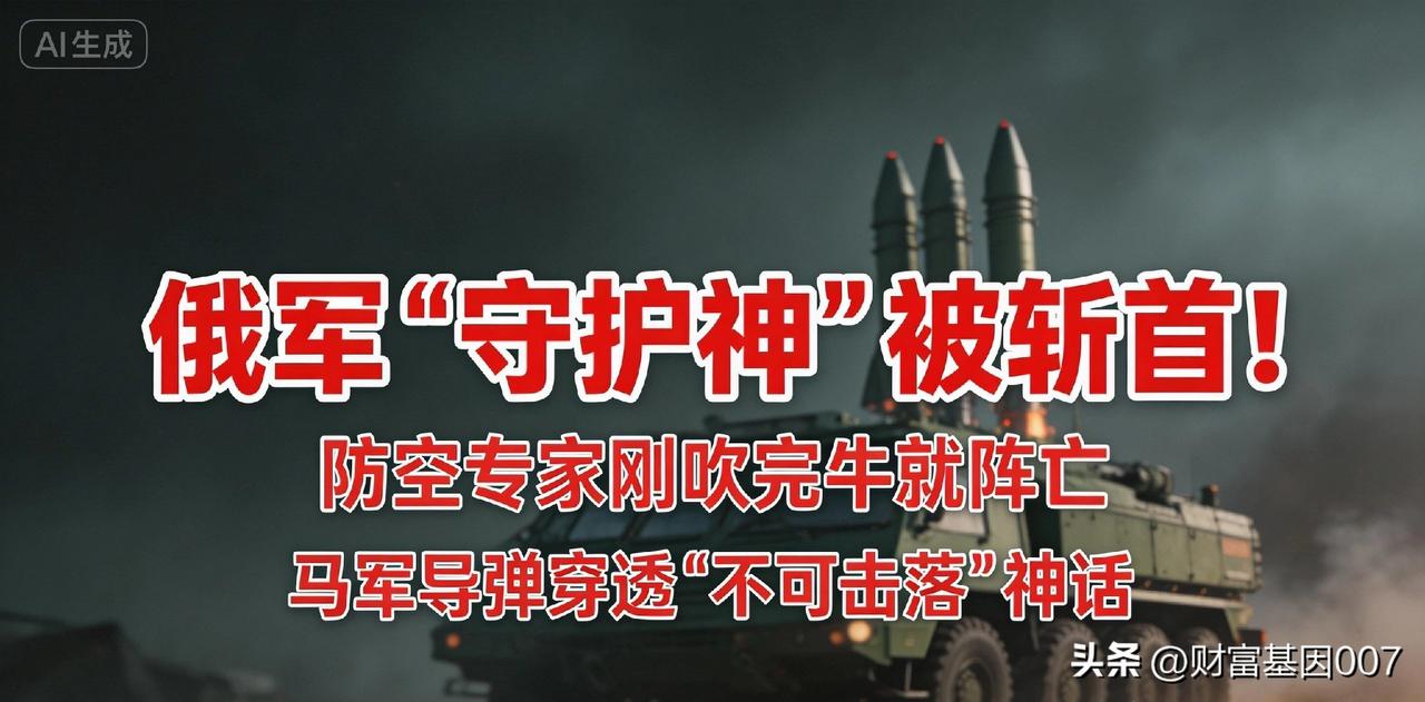 《俄军"守护神"被斩首！防空专家刚吹完牛就阵亡，乌军导弹穿透"不可击落"神话》