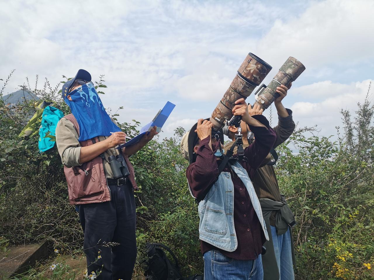 【7种共148只猛禽过境西安】10月15日，西安市野生鸟类保护协会猛禽监测小组在