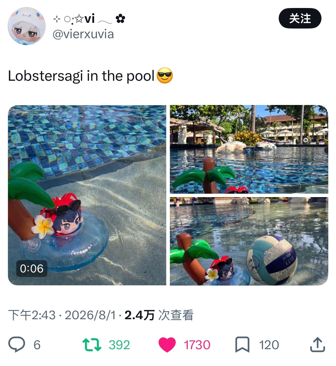 萌哭我了这只小虾努… 