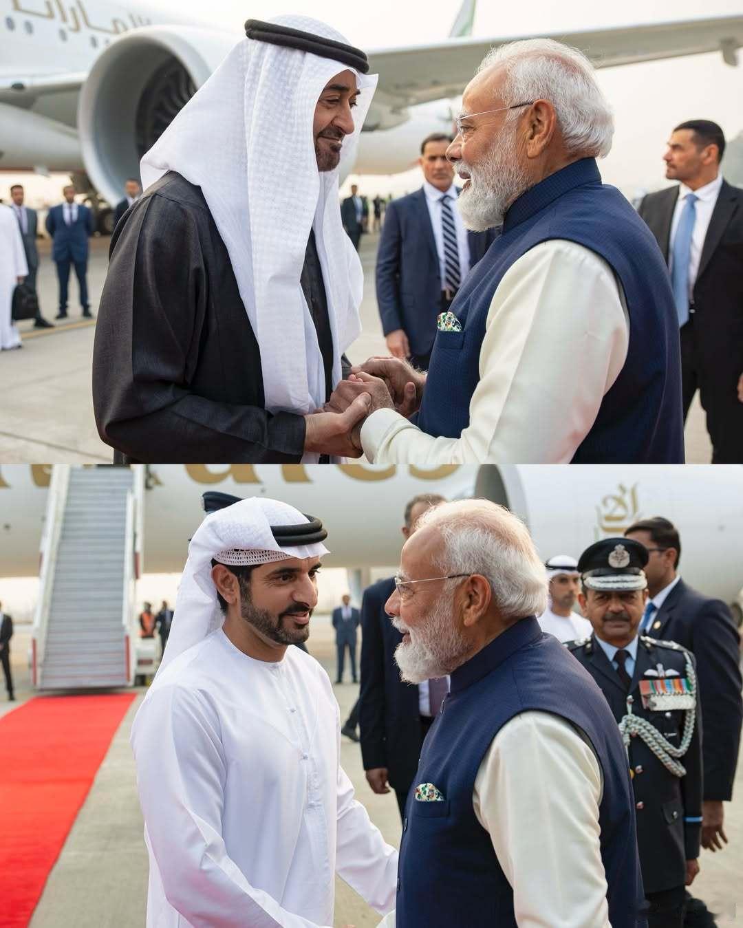 阿联酋王室🇦🇪🇮🇳1月19日，阿联酋总统&阿布扎比酋长国酋长谢赫·穆罕默