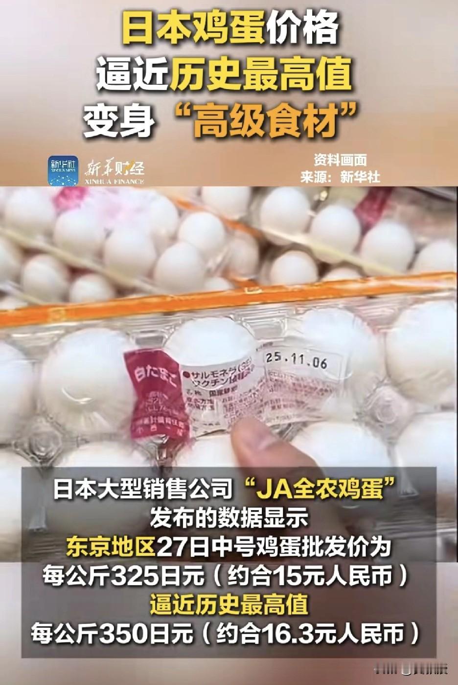 日本人惨了
鸡蛋都吃不起了