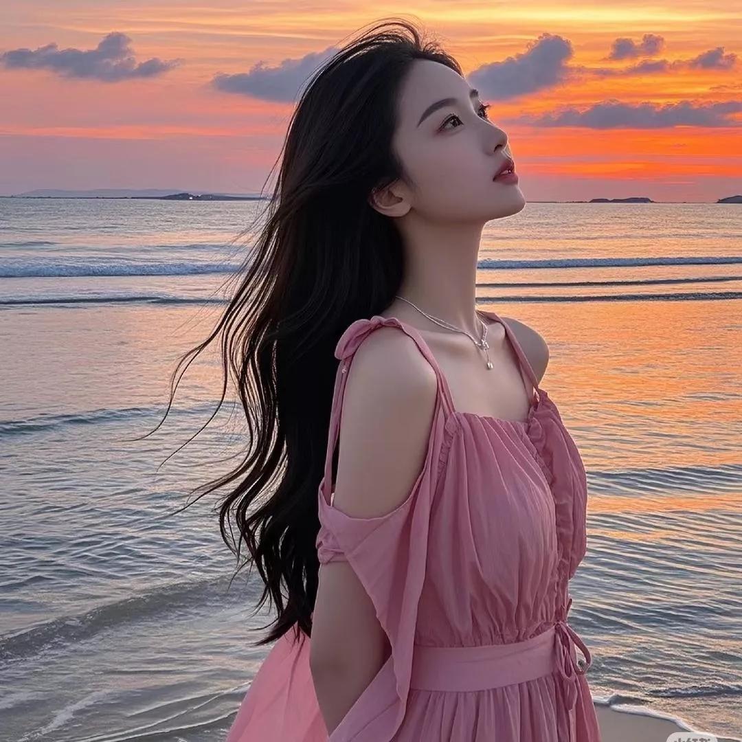 海边的日落，温柔时光海边温柔风 日落的风景 晚间的海风很美 日落晚霞照海滩 海边