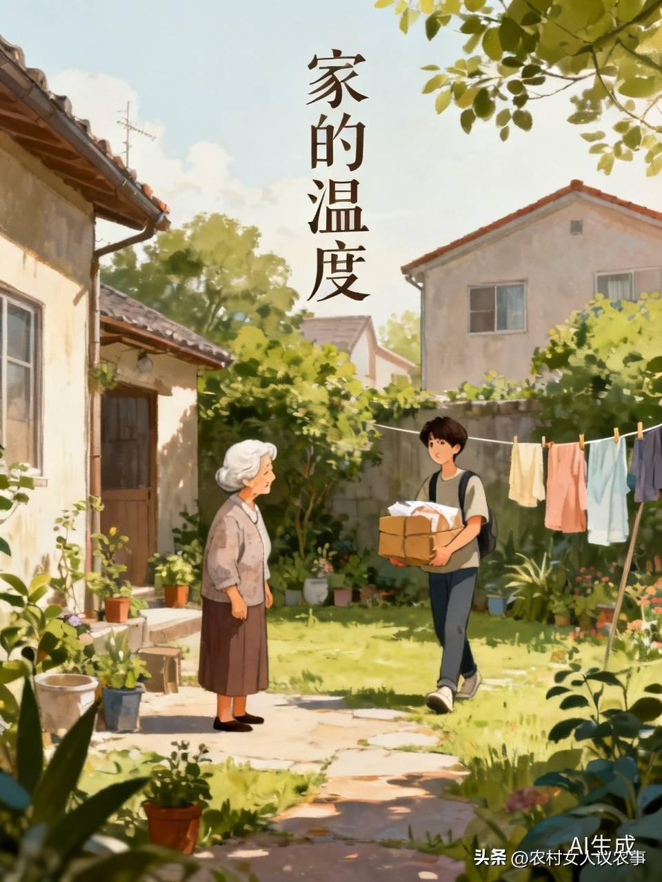 提着大包小包走进家门，我那80多岁的老娘站在院子里绷着脸，对我怒目圆瞪，我跟她说
