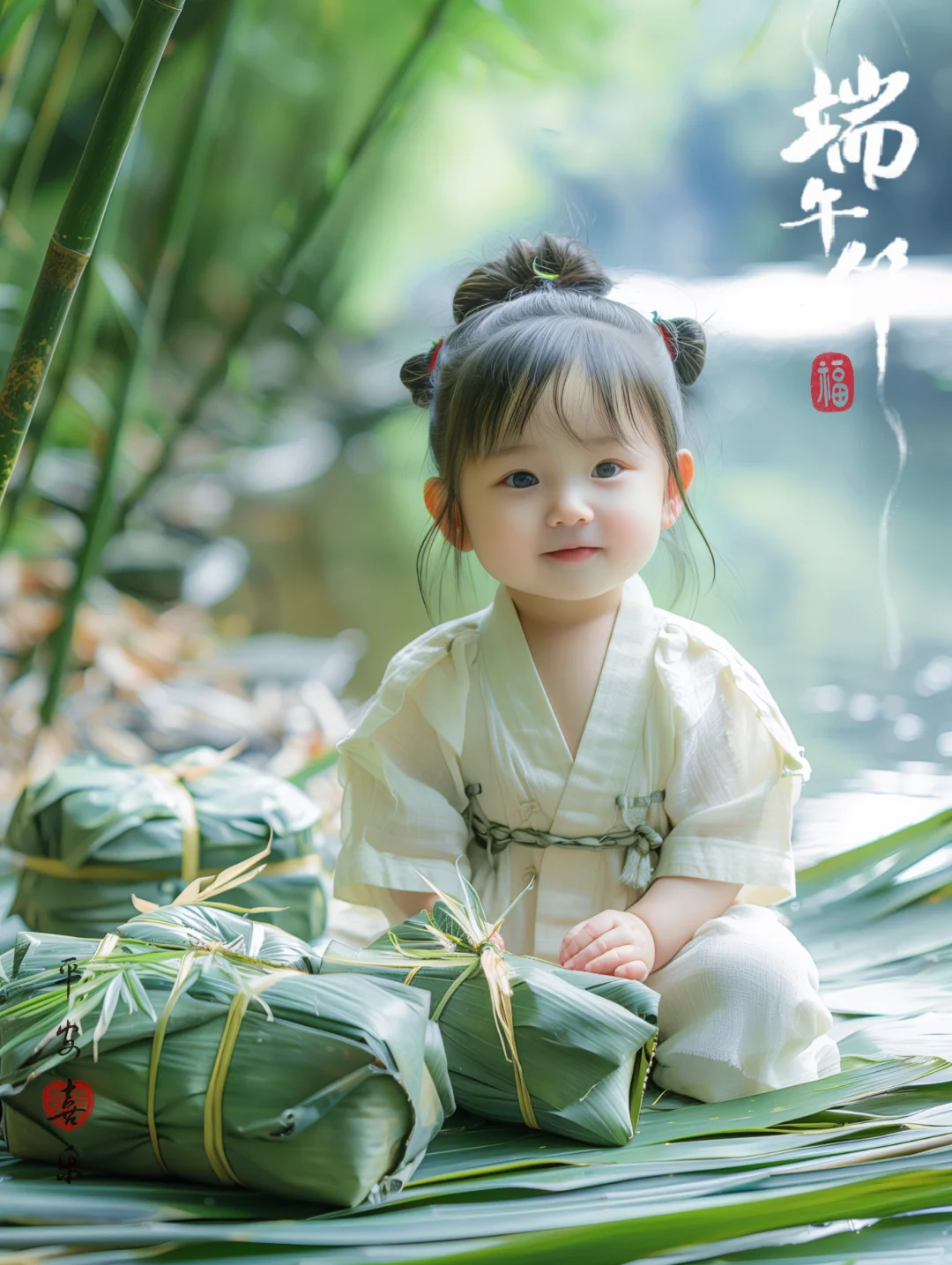 端午安康🎋小棉袄儿亲手包粽子送长辈