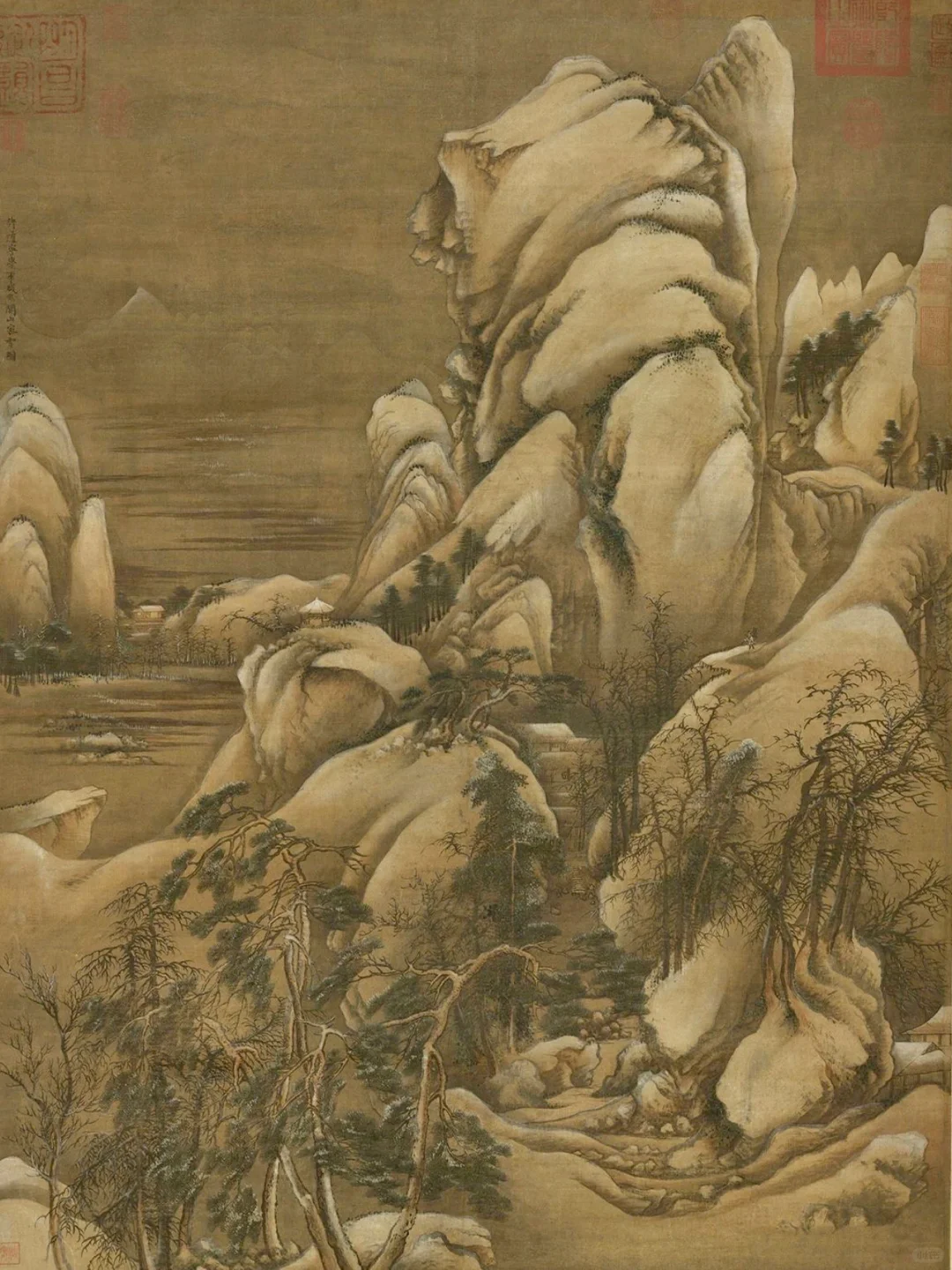 300幅传世名画许道宁《关山密雪图》