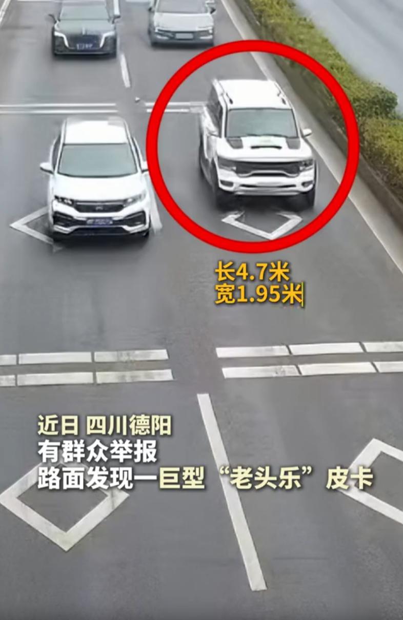 四川德阳，一位车主在街上遇到了一桩稀罕事。他正常开着车，余光瞥见旁边有一辆气势汹