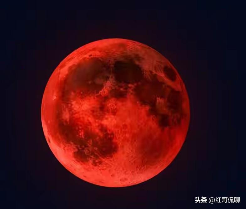 昨晚（正月十五）的红月亮，是月全食+地球大气折射散射共同作用的结果。
 
一、先