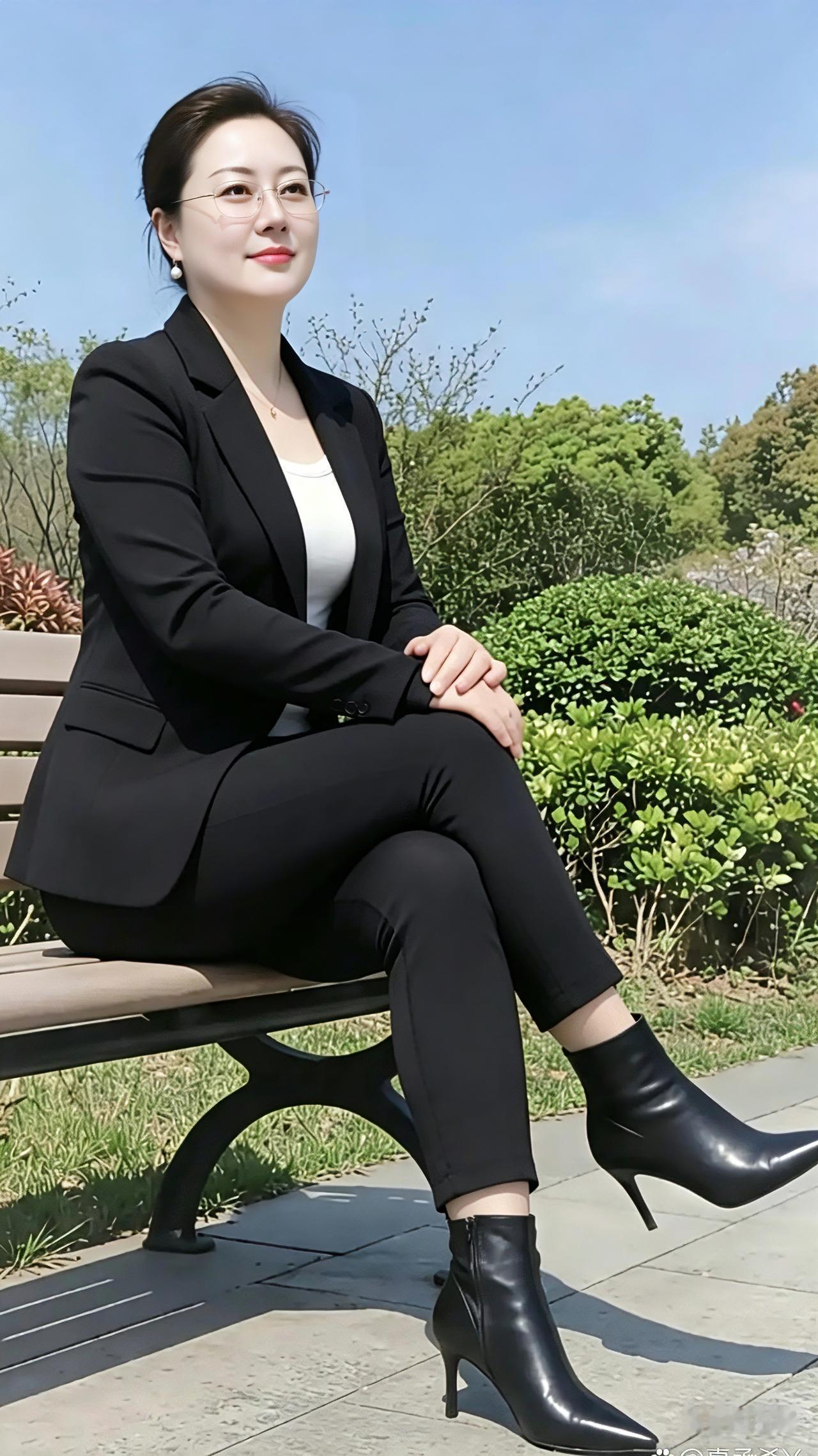 什么样的女人才是真正的魅力女人?打油诗
 
一身正装坐园边，
眉目从容气质娴。