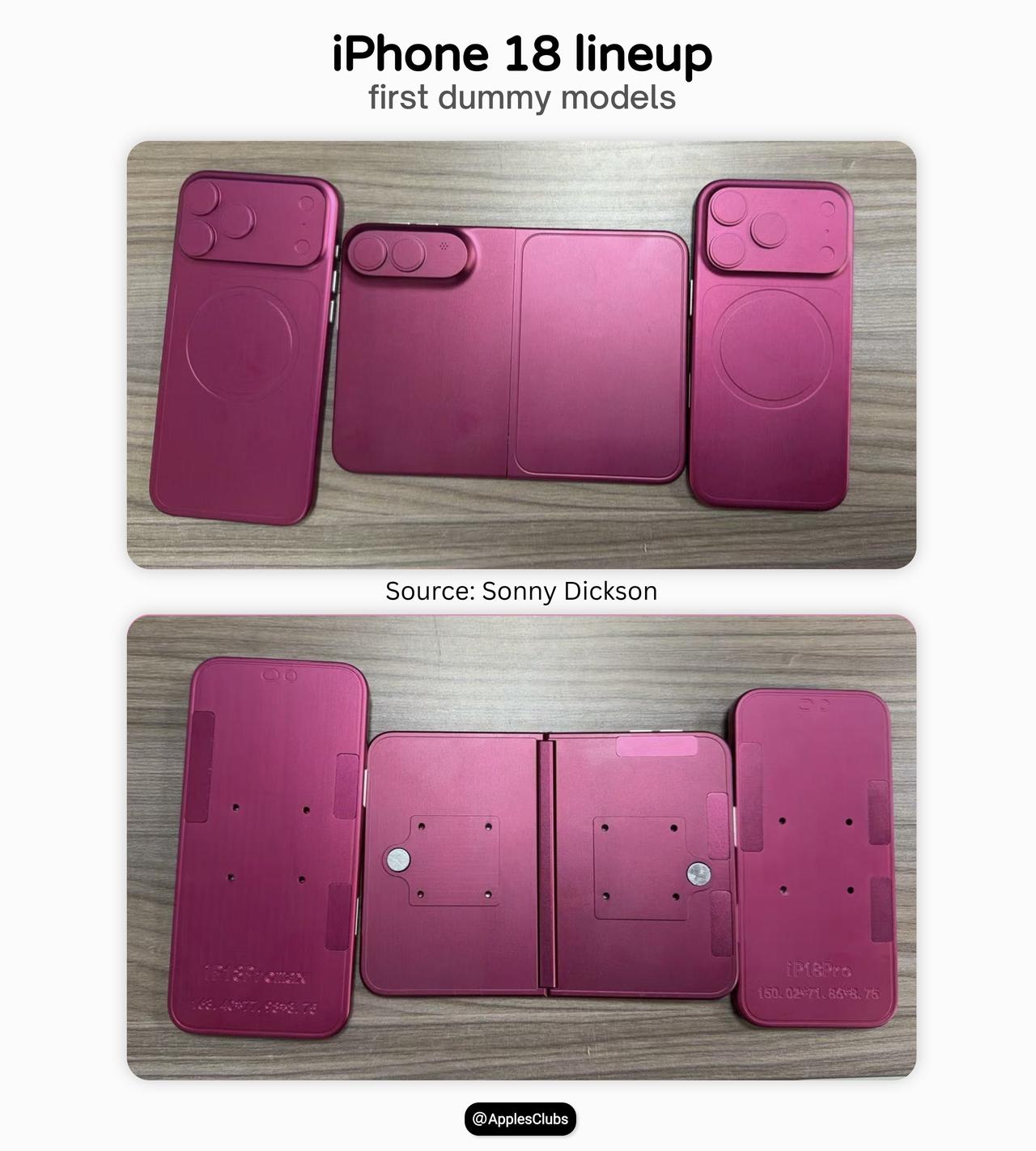 iPhone18Pro和折叠屏全曝光
目前iPhone18系列设计已确认
基本上