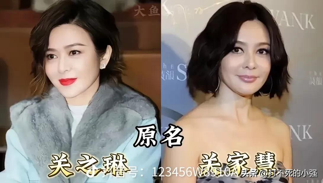 你以为“关之琳”天生就是女神名？其实她原名“关家慧”，听起来更像邻家女孩；
“张