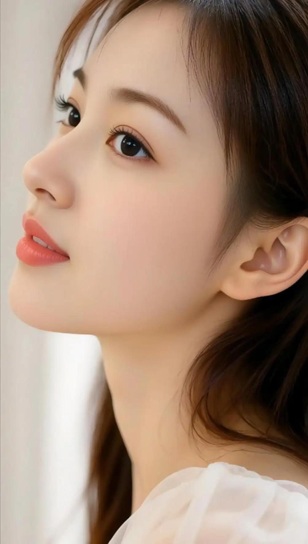 温柔侧颜，甜美少女心💕