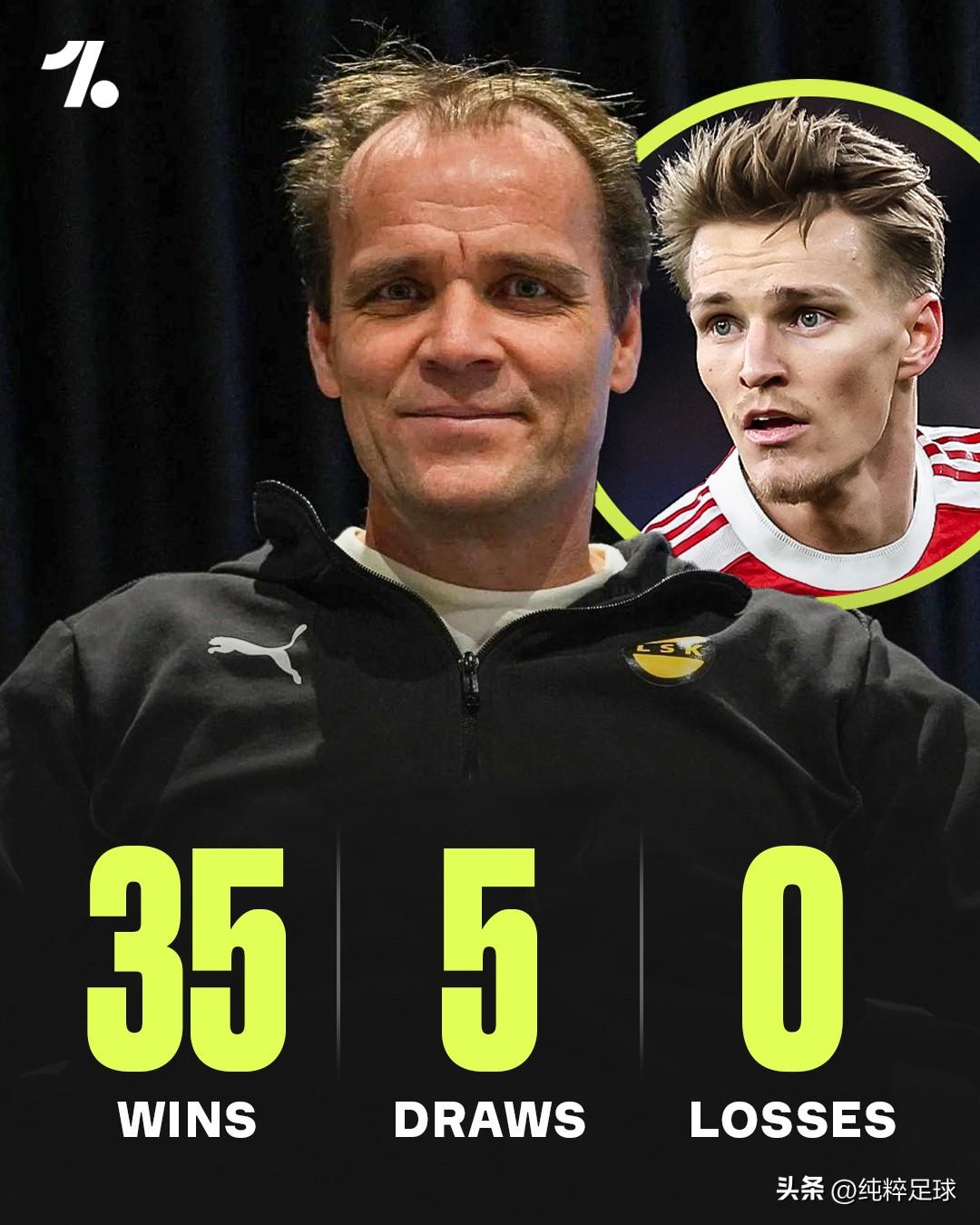 果真是虎父无犬子。

马丁·厄德高的父亲汉斯·埃里克·厄德高自加入利勒斯特伦担任