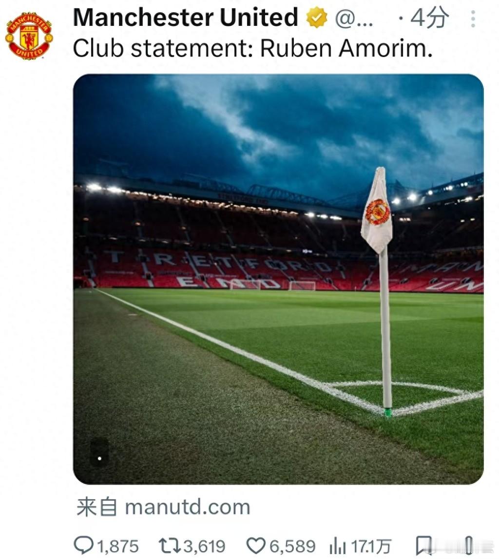 阿莫林被解雇 北京时间1月5日，曼联在社交网站上发布声明宣布，解雇现任主帅鲁本·