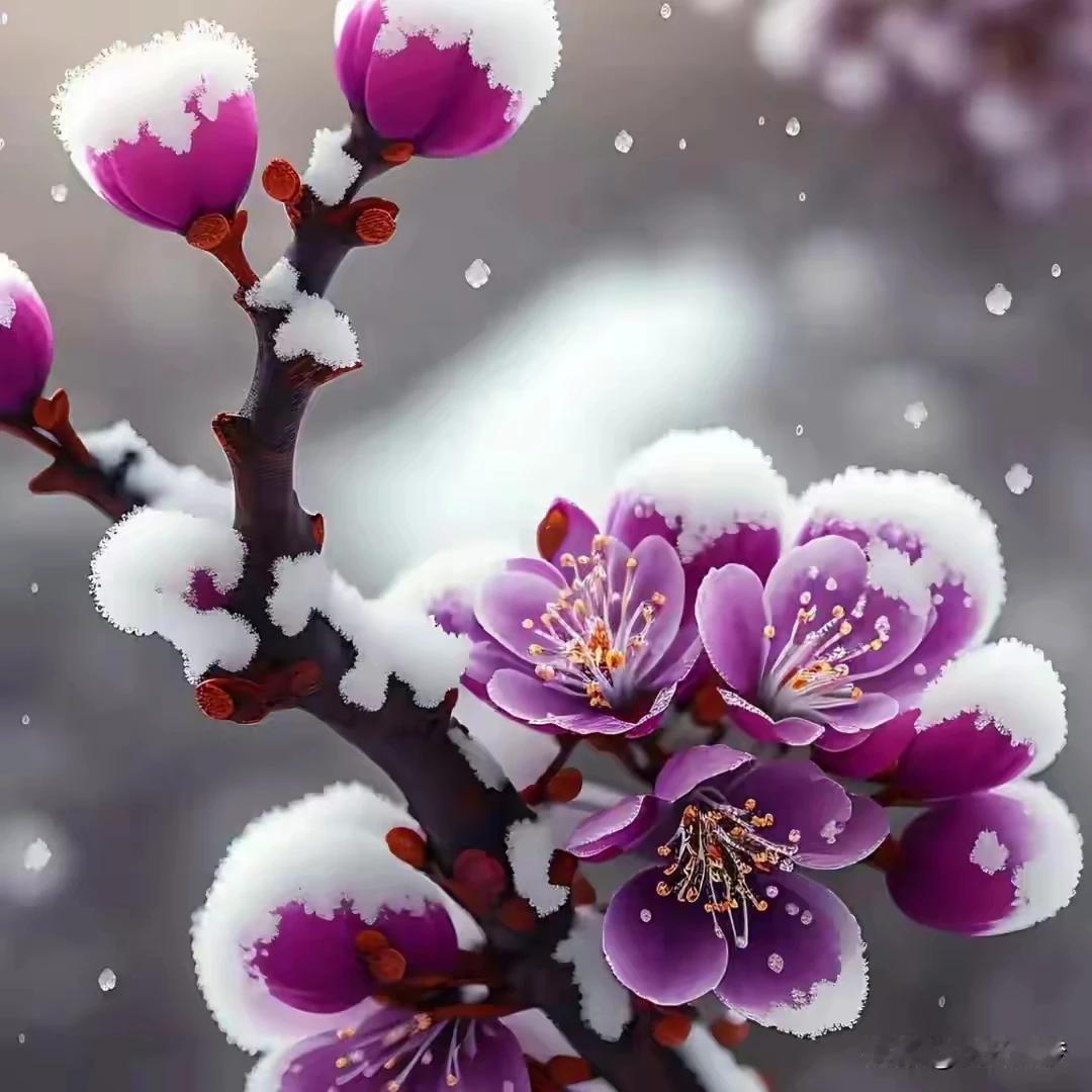 梅花欢喜漫天雪
凌寒独放暗香来