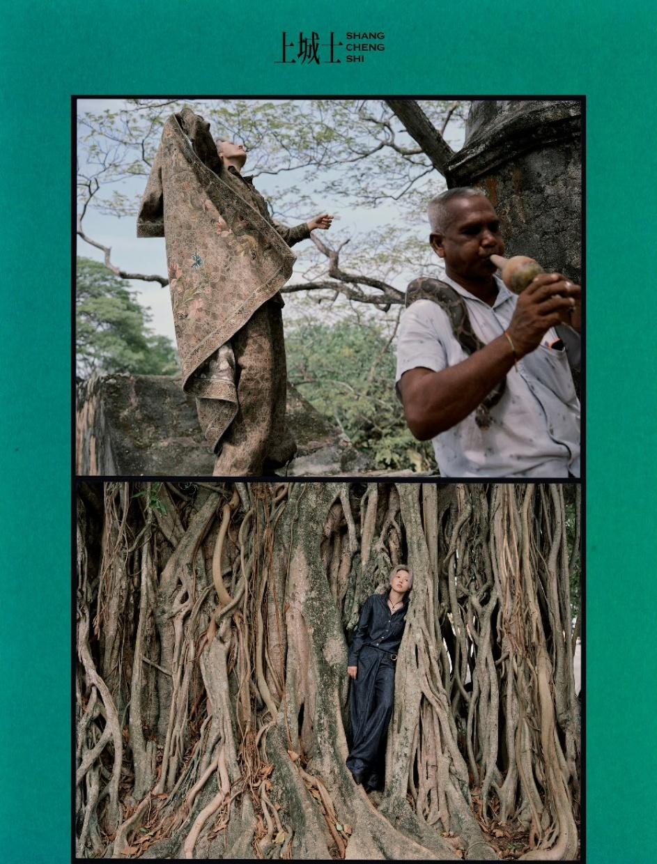 上城士3月刘雨昕封面太会拍了吧，从雨林到海岸，从人文古城到旷野秘境，每一个场景都