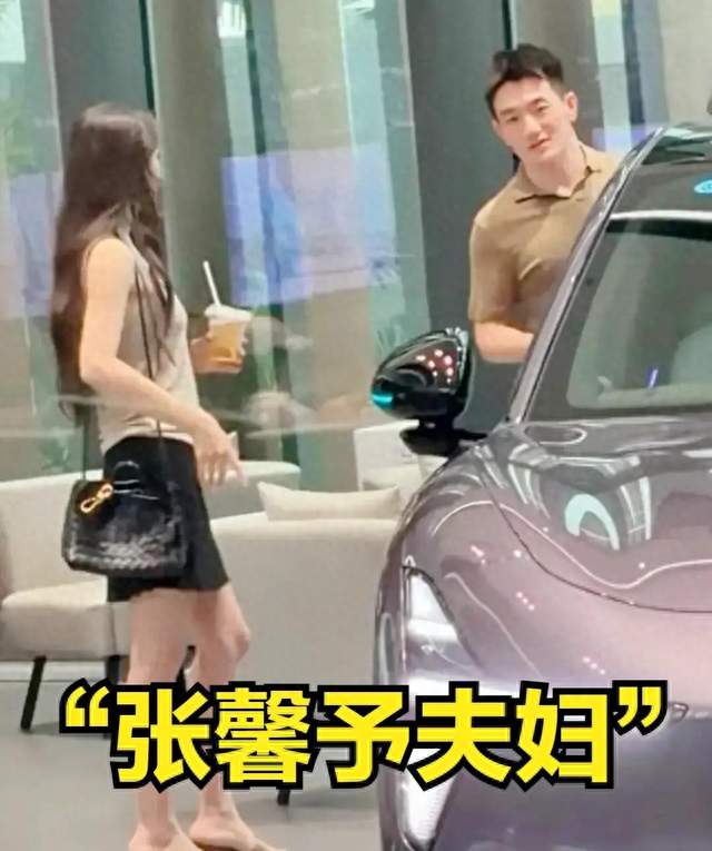 张馨予何捷被偶遇看车，网友着急下结论：明星夫妻真的幸福吗