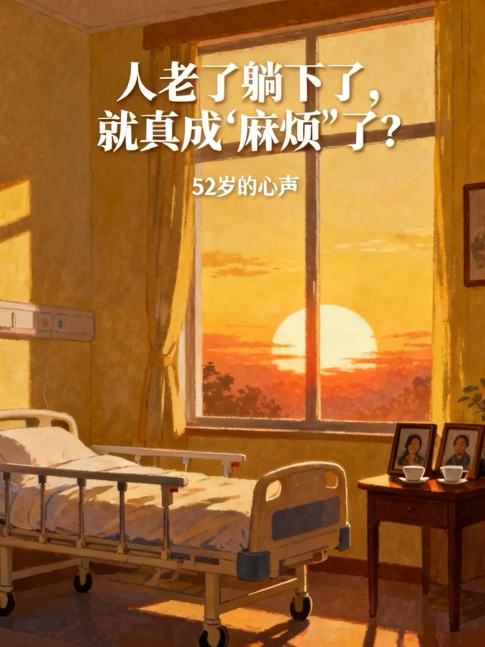 人老了躺下了，就真成“麻烦”了？我，52岁，有不同的话要说

刷到有篇文章心里堵