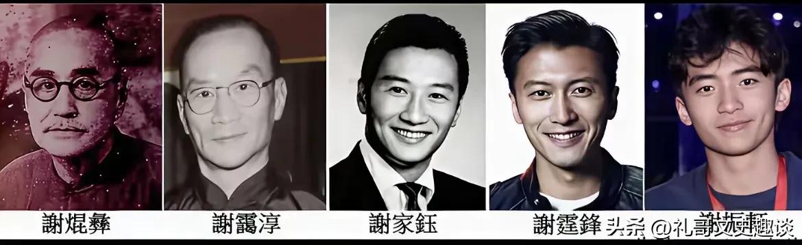 这网友太有才了，竟然把谢霆锋五代人都找出来放一起，他们说看看他们祖孙五代谁的颜值