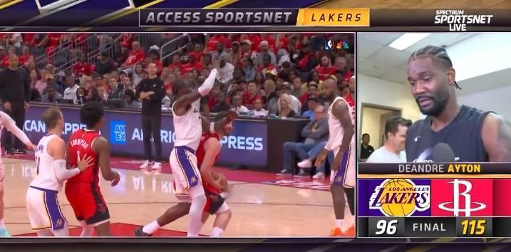 NBA季后赛首轮第四场，一场关键比赛结束了。湖人以96比115输给了火箭，之前3