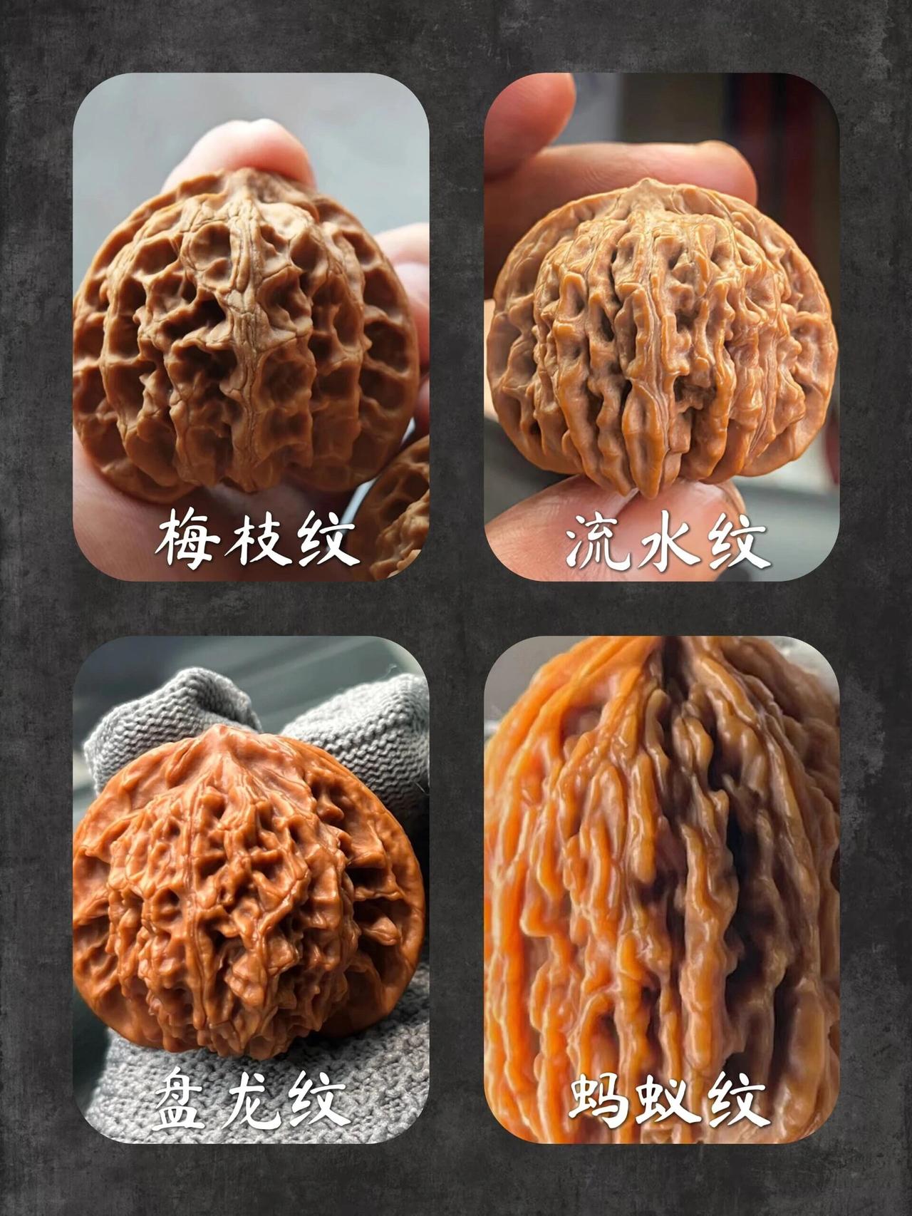 挑文玩核桃，核心看形态。不同品种在高矮、边棱、尖儿等关键部位差异明显。

文玩核