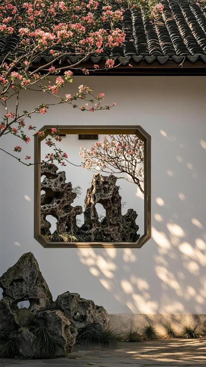 “ 花窗如画，疏影看花 