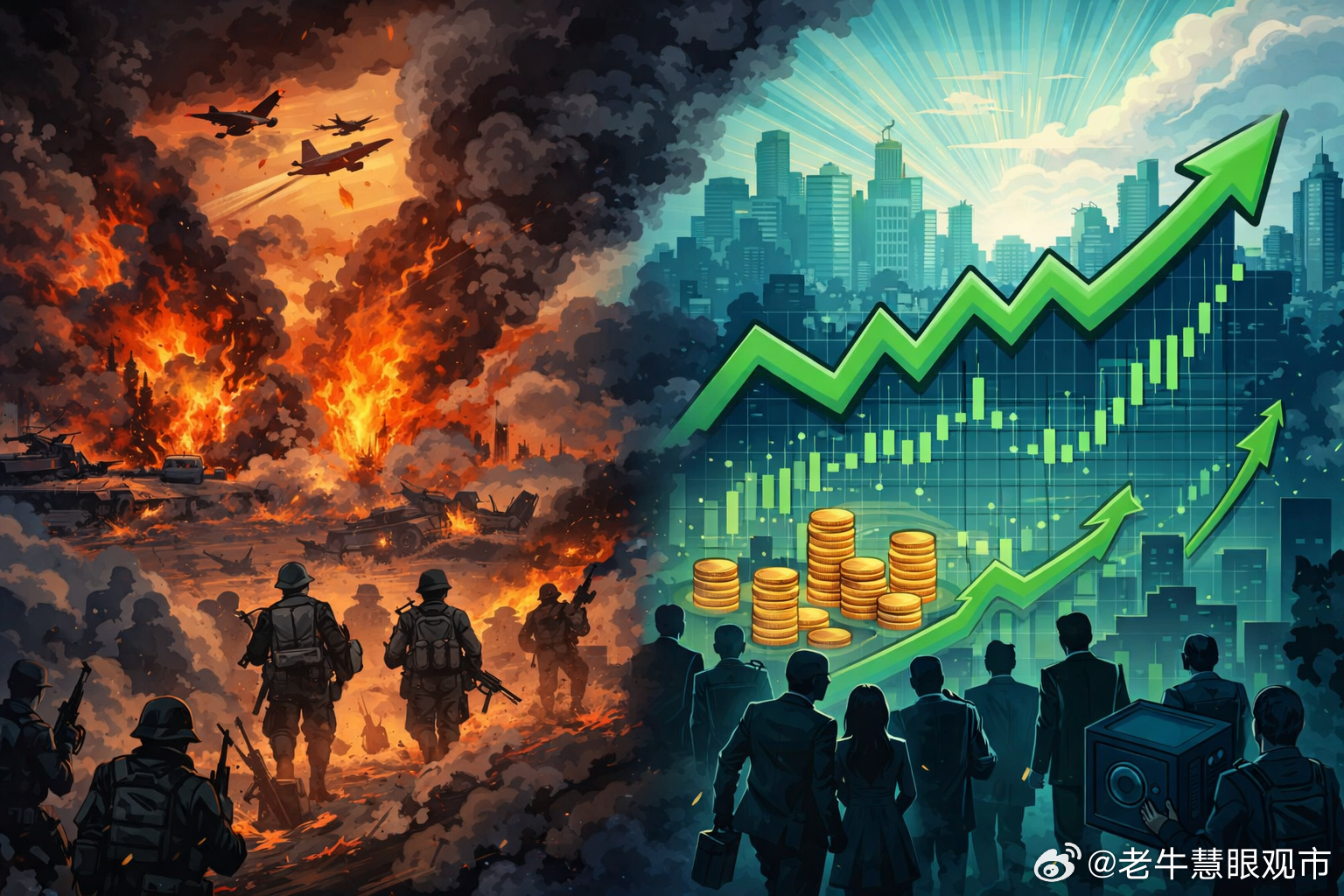 老牛的子夜沉思 战场还在迷雾中，股市已经先看见了拐点很多人总觉得，战争这种事要等