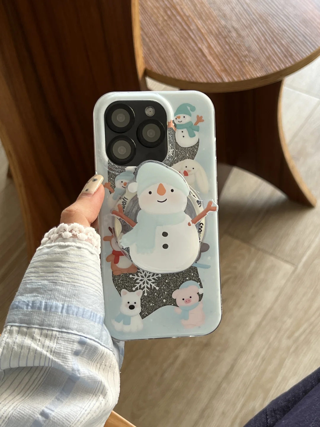 黑色手机｜雪花闪粉壳壳❄️