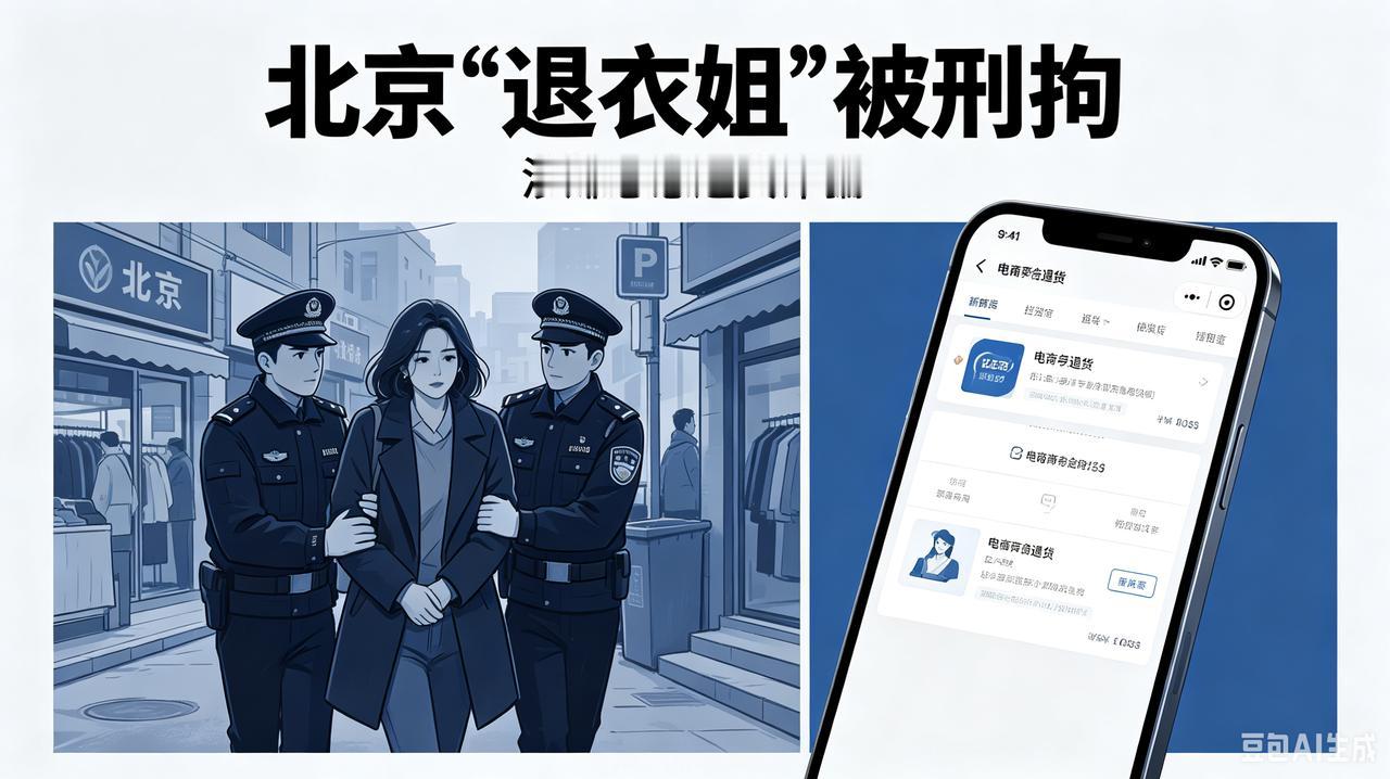 北京“退衣姐”被刑拘！4年薅了89万，活该！

北京有个姐们儿，28岁，网上“零