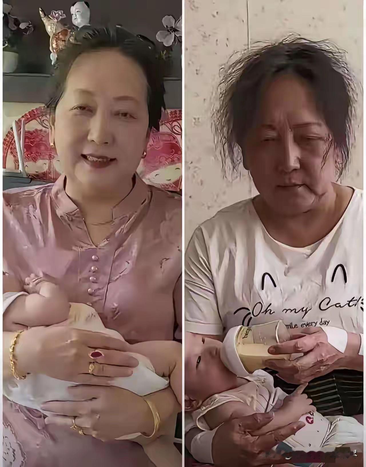 怪不得现在有很多的老人，都不愿帮着自己的儿女们带小孩了，看这位大妈带小孩前后的对