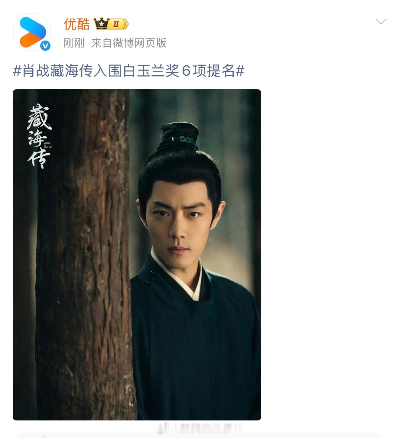 优酷一言不发猛发藏海剧照🤣优酷：我家藏海大人提名视帝，怎么热度让🐧给蹭了😡