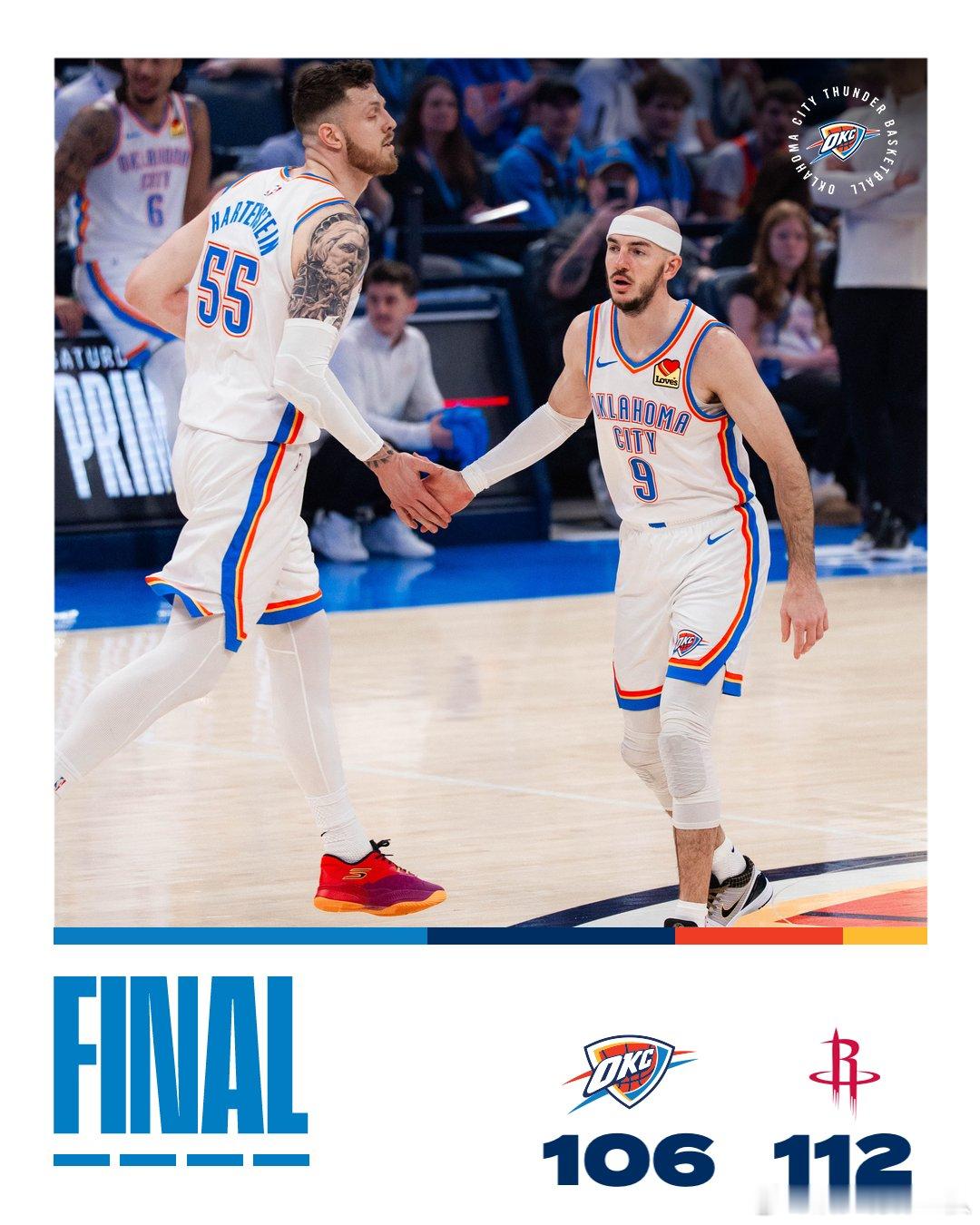 火箭赛季首胜雷霆 亚历山大因伤缺阵，雷霆主场106-112不敌火箭遭遇两连败，这