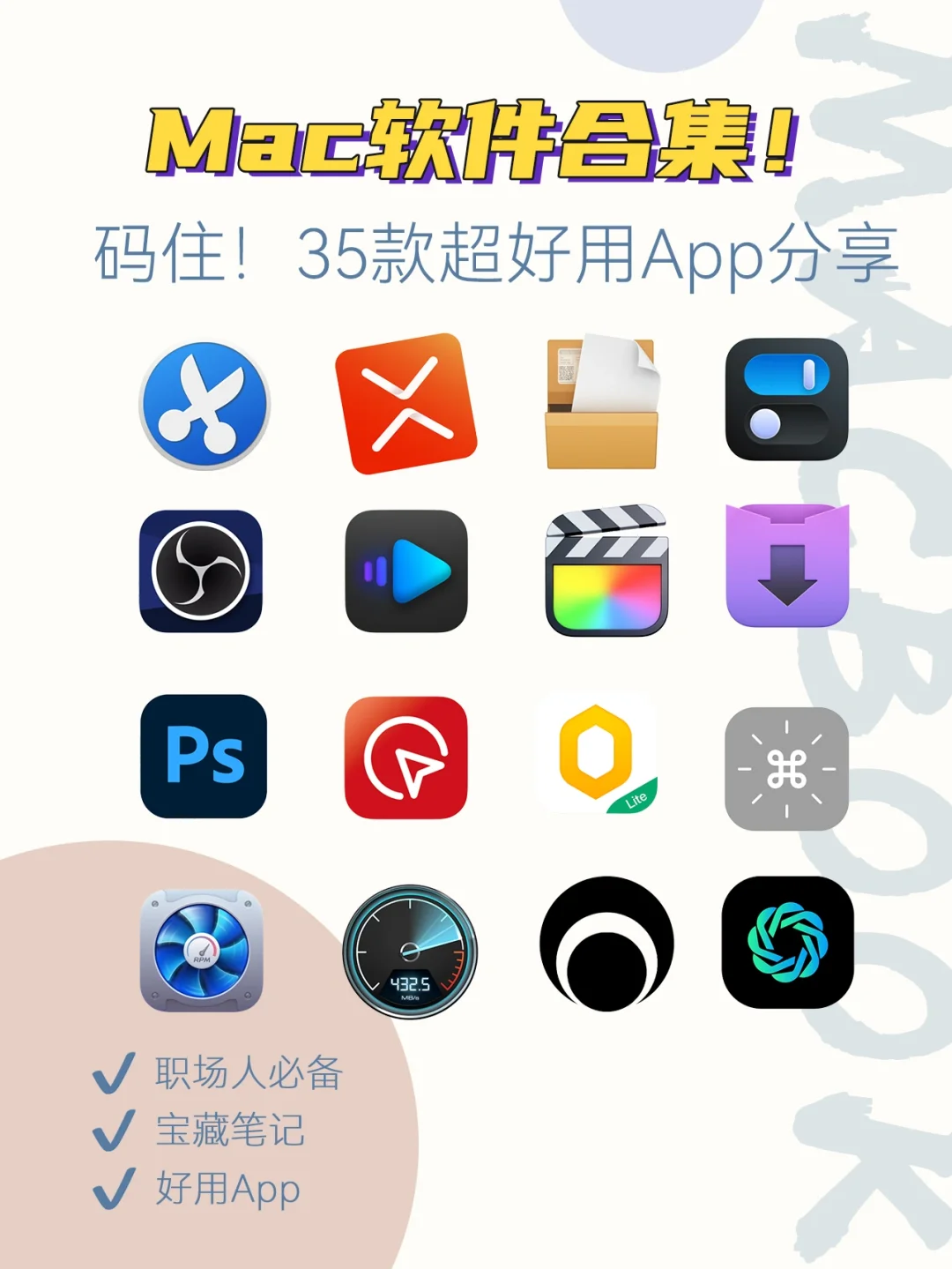 35款Mac软件合集❗️不允许还有人不知道