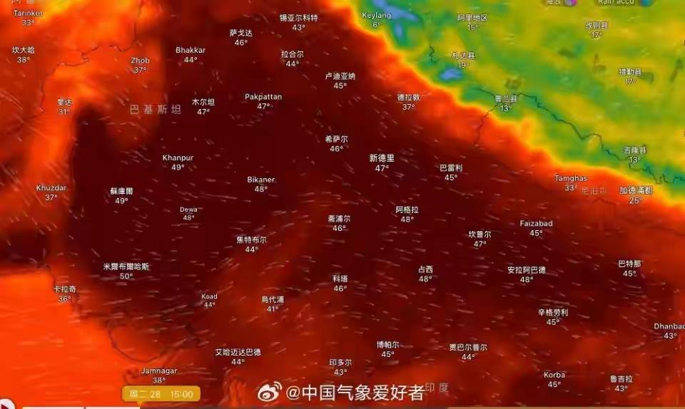 高温就别嘲笑人家印度难逃热浪的折磨，其实中国的高温也不是温柔乖巧好惹的！
那种被