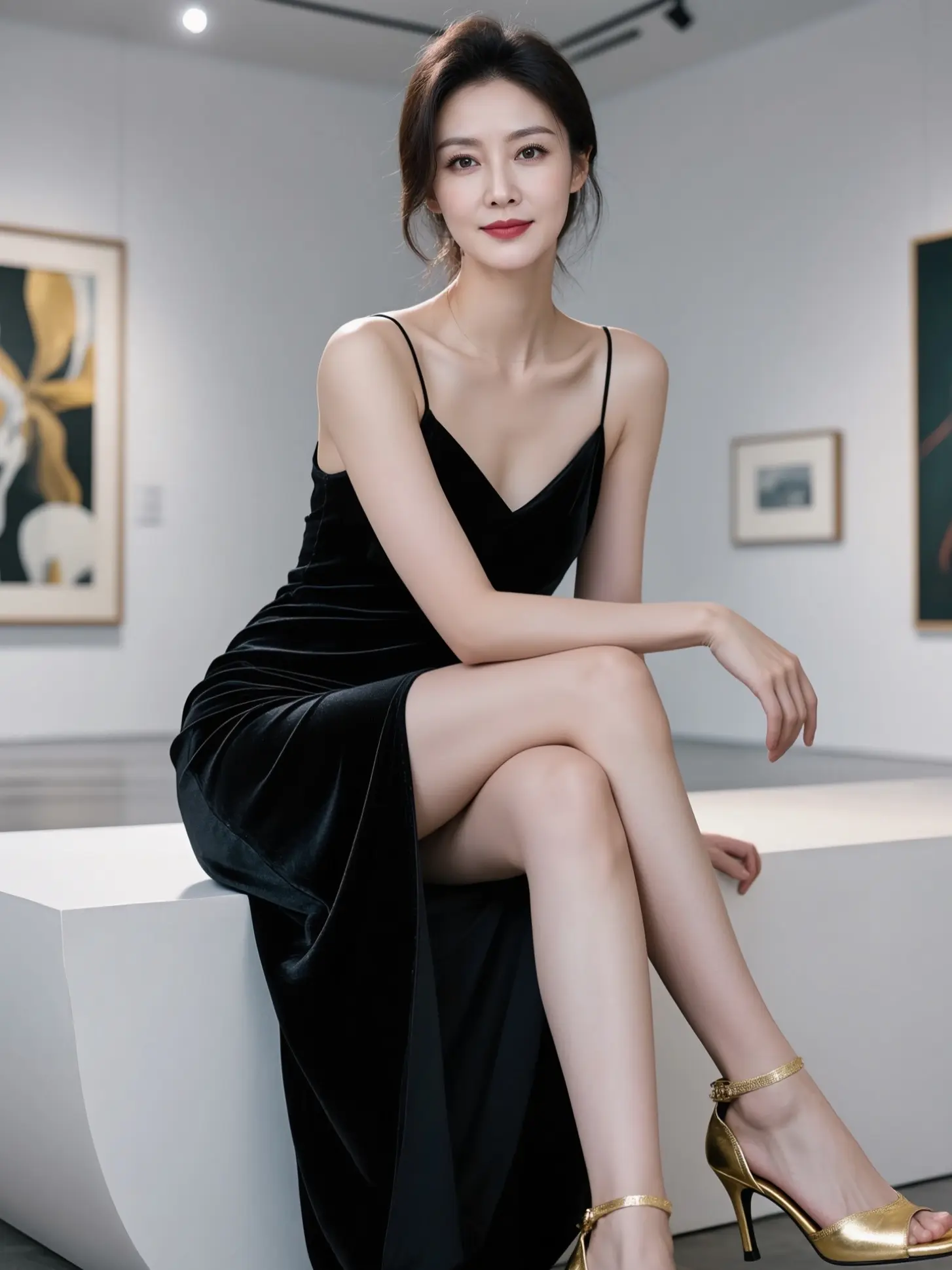 AI丝绒优雅写真 ai创作