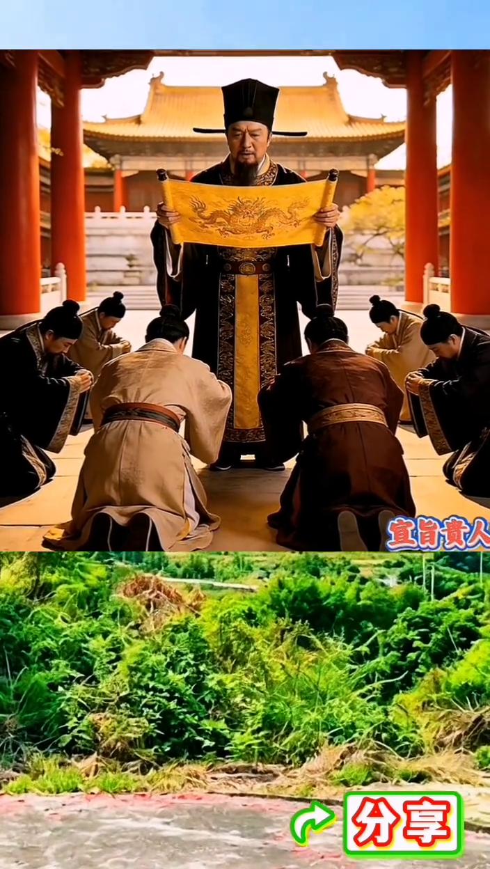 展话贵人山风景。
圣旨山，宣旨贵人，父子联芳，留自用用。