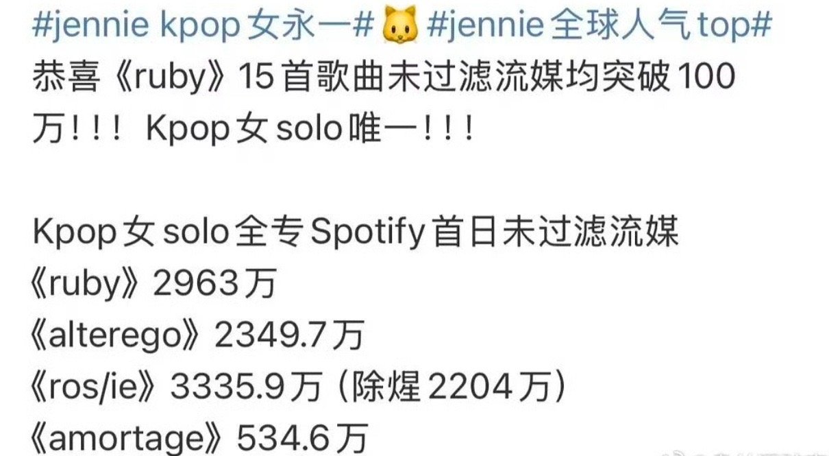 jennie粉丝想干嘛？除火星是什么鬼？那杰尼金怎么不➗啪姐豆奇那一堆？朴彩英秒