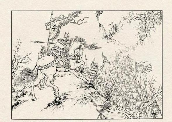 三国演义连环画：这员大将是谁？让军队停止前进免中埋伏，但大队人马正在疾行，一时之